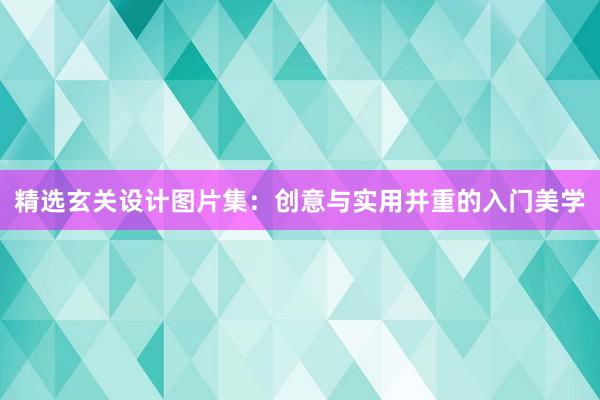 精选玄关设计图片集：创意与实用并重的入门美学